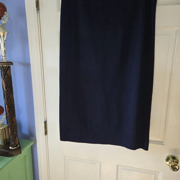 Eileen Fisher Navy Pencil Skirt -Wool, New w/o Tags - Picture 5 of 5